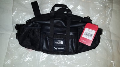 supreme tnf leather waist bag
